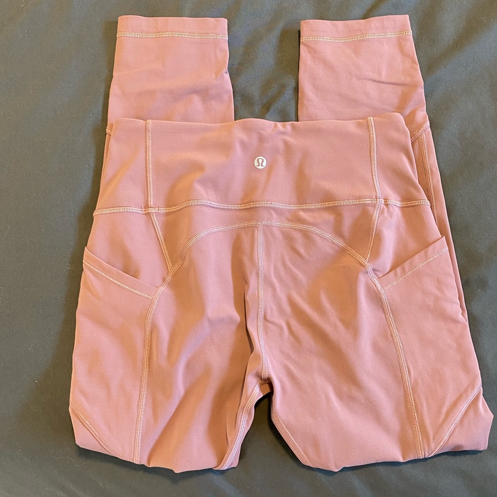 Lululemon all the right places rose pink leggings